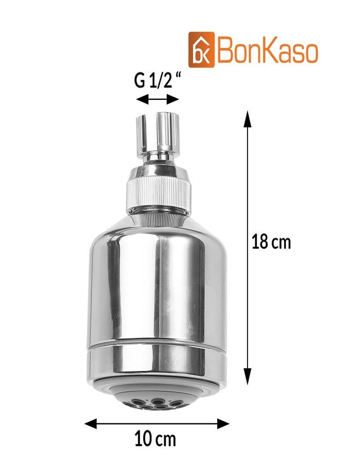BonKaso رأس دش BonKaso SH-2061 ABS مقاس 10 سم مع مفصل دوار 360 درجة للحمام، بلمسة نهائية من الكروم (عبوة من قطعة واحدة) - Image 5